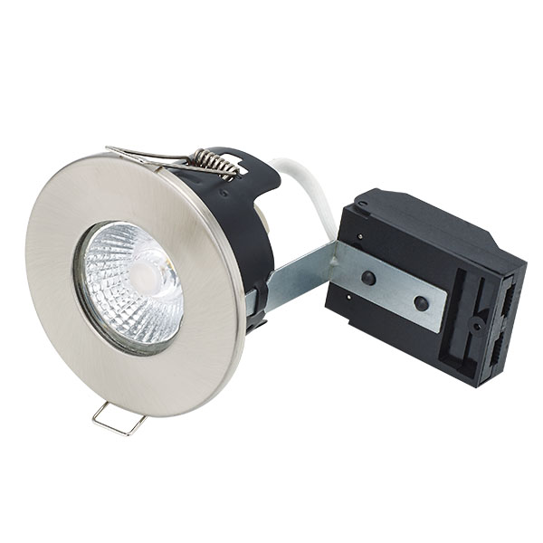 Fire Rated MV/LV Satin Nickel Downlight 